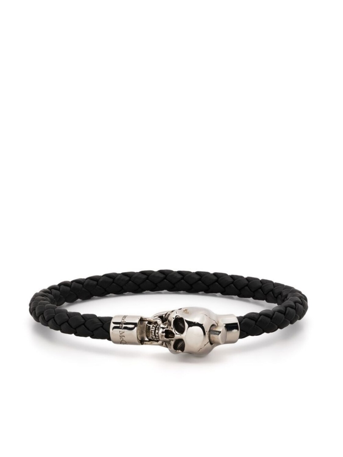 

Кожаный браслет с декором Skull Alexander McQueen, черный