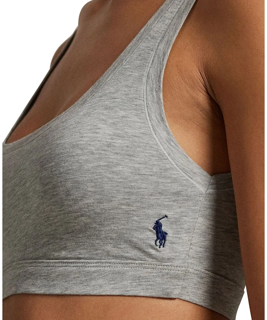 Женский бюстгальтер-топ с полным покрытием 4P0498 Polo Ralph Lauren, серый — фото 4