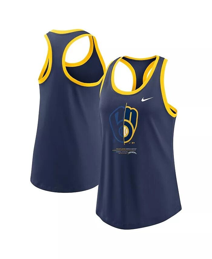 

Женская темно-синяя майка Milwaukee Brewers Tech Nike