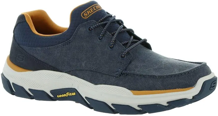 Мужские слипоны Skechers 204329Moc Toe Bungee Lace Slip On, Navy — фото 2