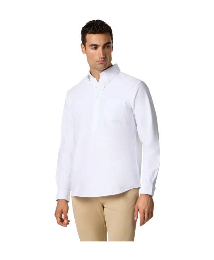 

Рубашка-Оксфорд стандартного кроя на пуговицах Brooks Brothers, белый