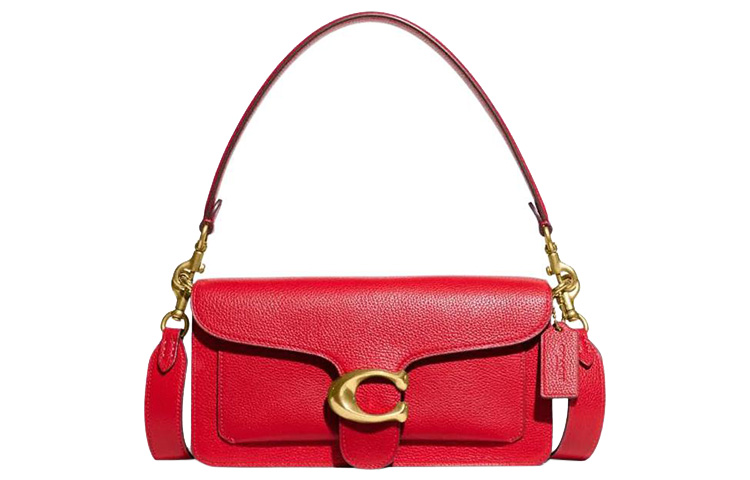 

COACH Полированная кожаная сумка через плечо