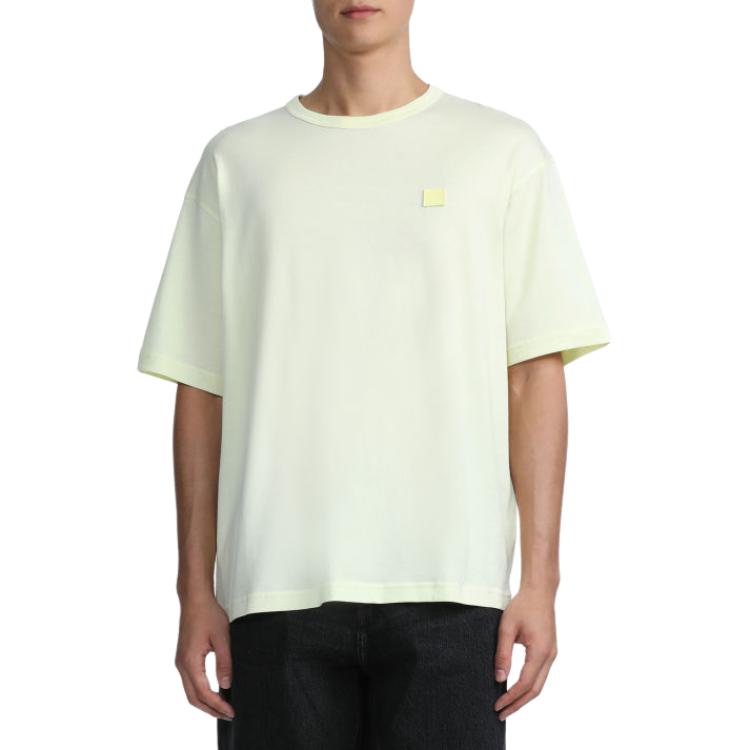 

Acne Studios Футболка мужская, желто-кремовая, с круглым вырезом, умеренная посадка, Бежевый, Acne Studios Футболка мужская, желто-кремовая, с круглым вырезом, умеренная посадка