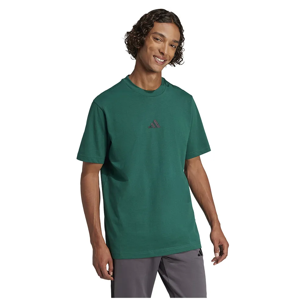 Футболка с коротким рукавом adidas Essentials Small Logo Single Jersey, зеленый — фото 4