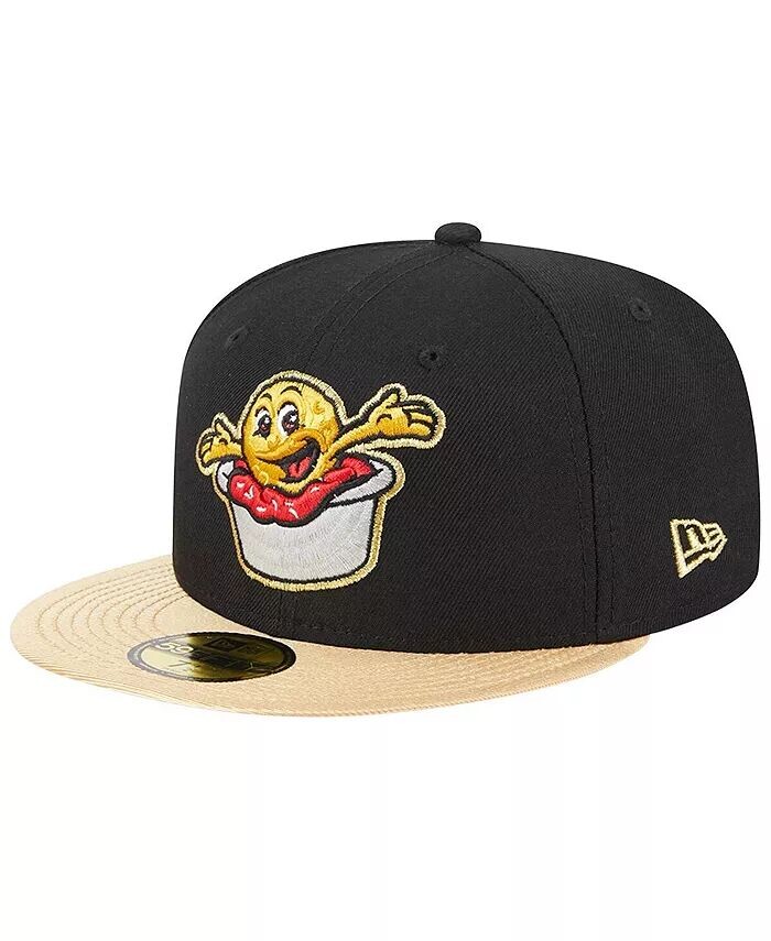 

Мужская черная резиновая шапка Akron Ducks Theme Nights Akron Sauerkraut Balls 59FIFTY Облегающая шляпа New Era, черный