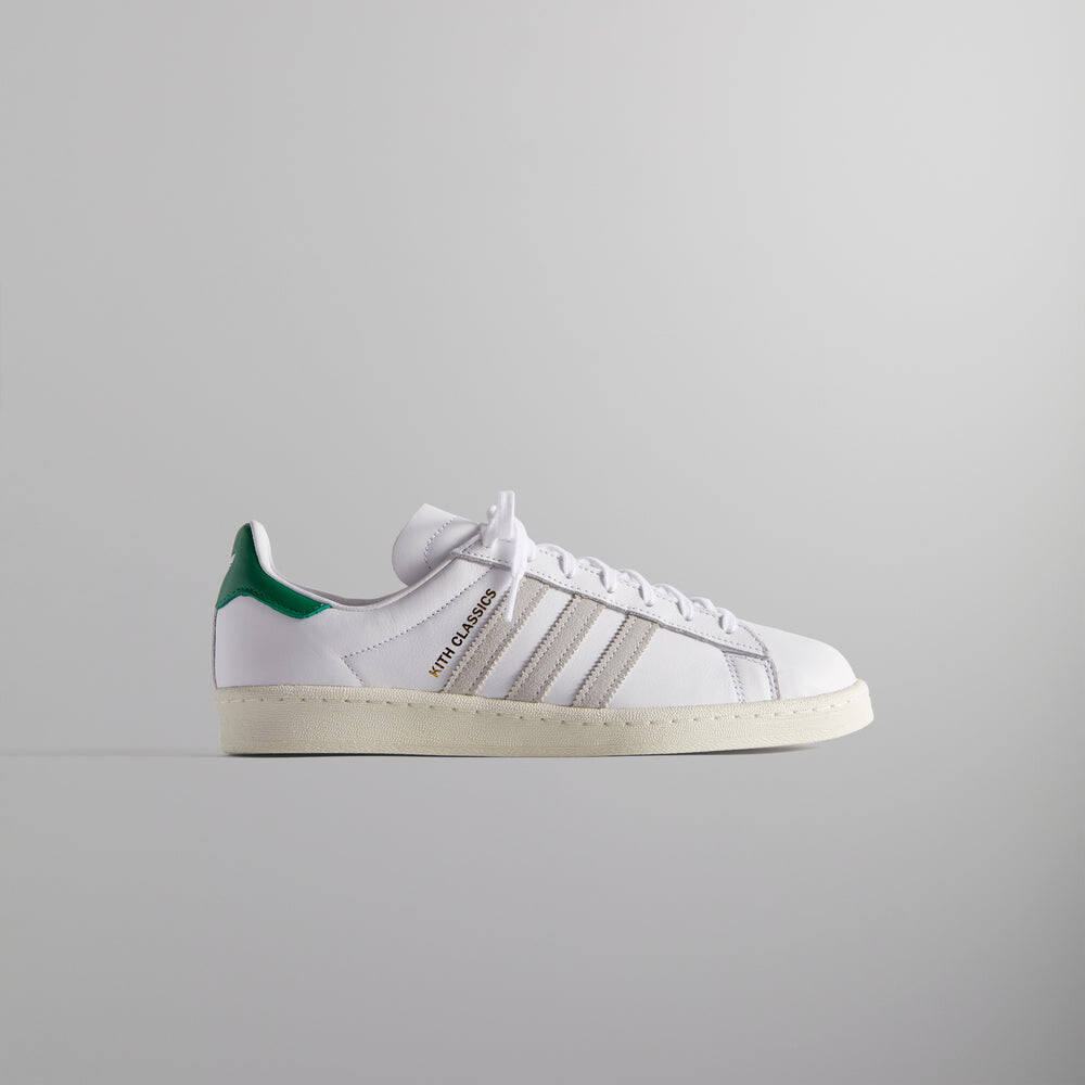 

Кроссовки Kith Classics for adidas Originals Campus 80s, цвет White/Fairway/Gold
