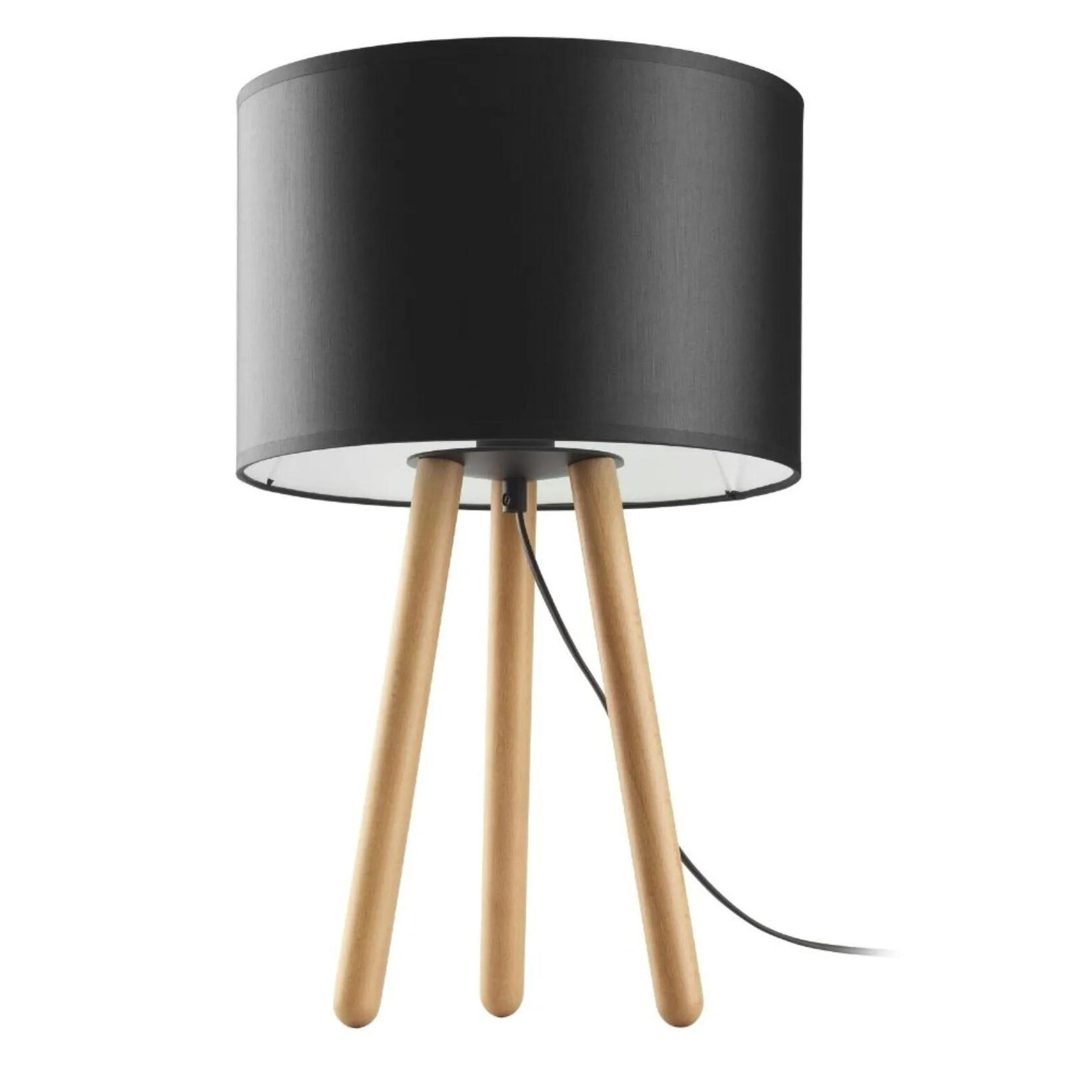 

Настольная лампа famlights, 15x15x50 см, черный/сосновый