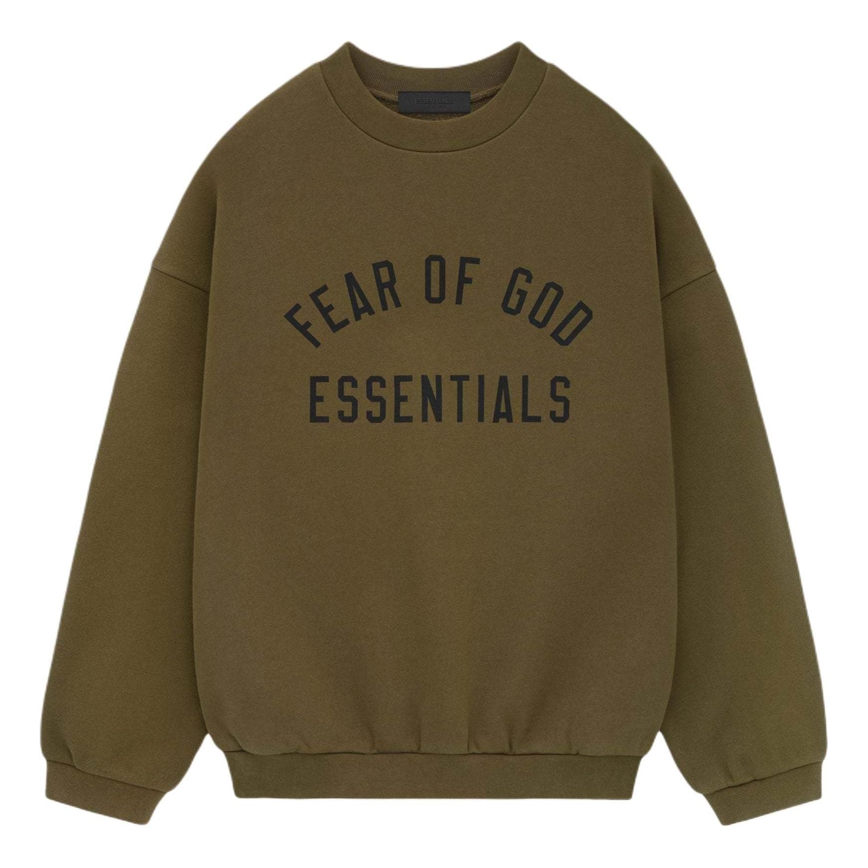 

Топ Fear of God Essentials Fleece Crewneck 'Olive'