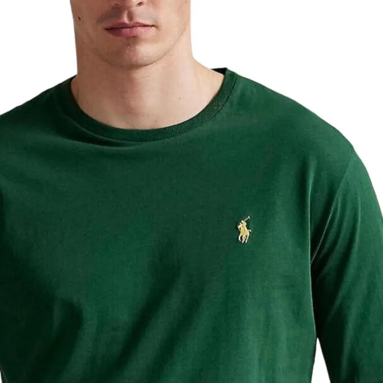 Polo Ralph Lauren Футболка Custom Slim Fit мужская зеленая — фото 4