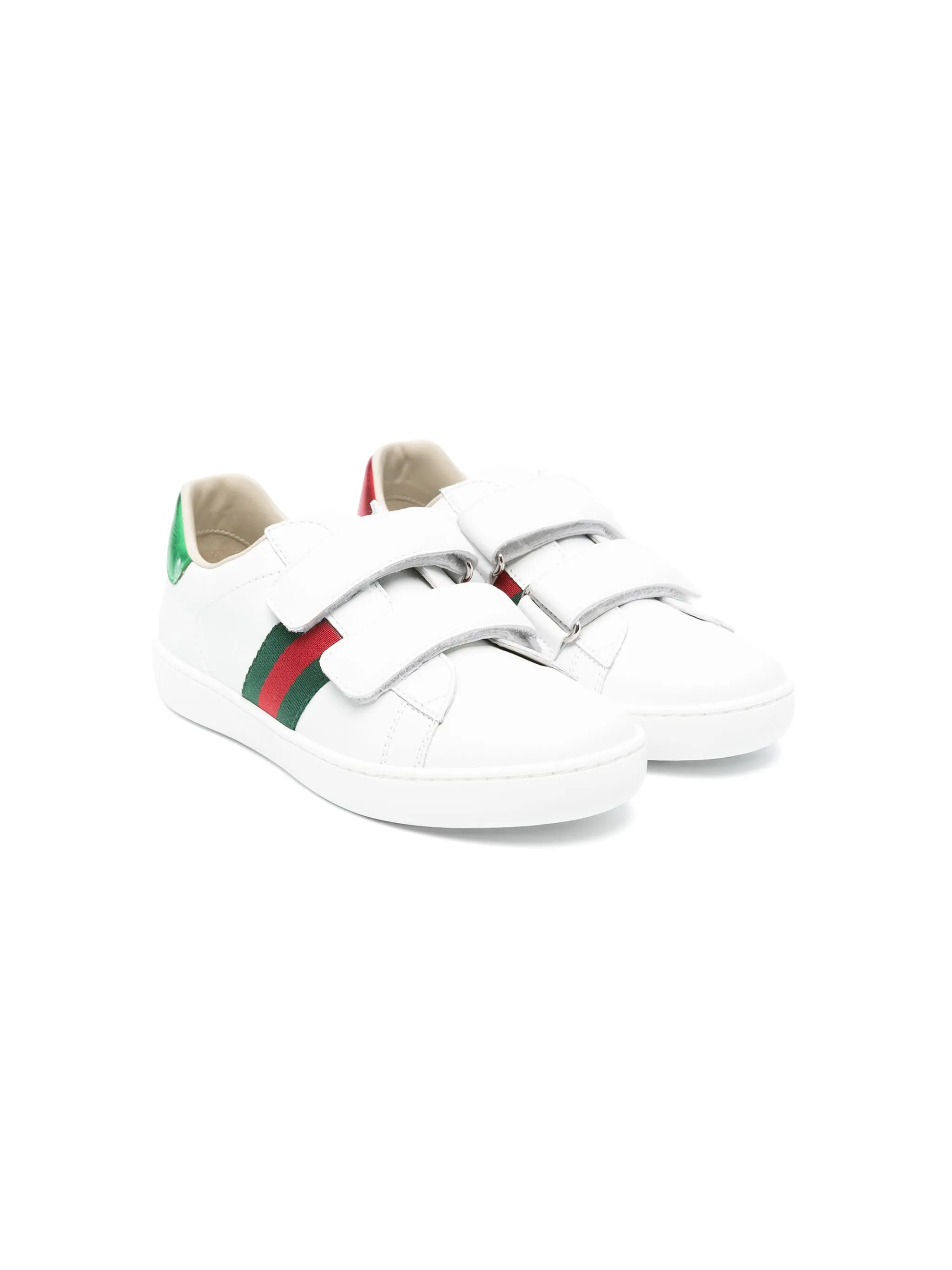 

Кроссовки с застежками на липучках Gucci Kids, белый