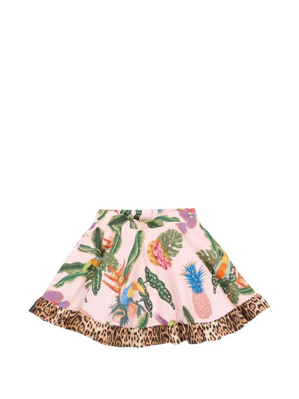 Юбка с узором Roberto Cavalli Junior, розовый