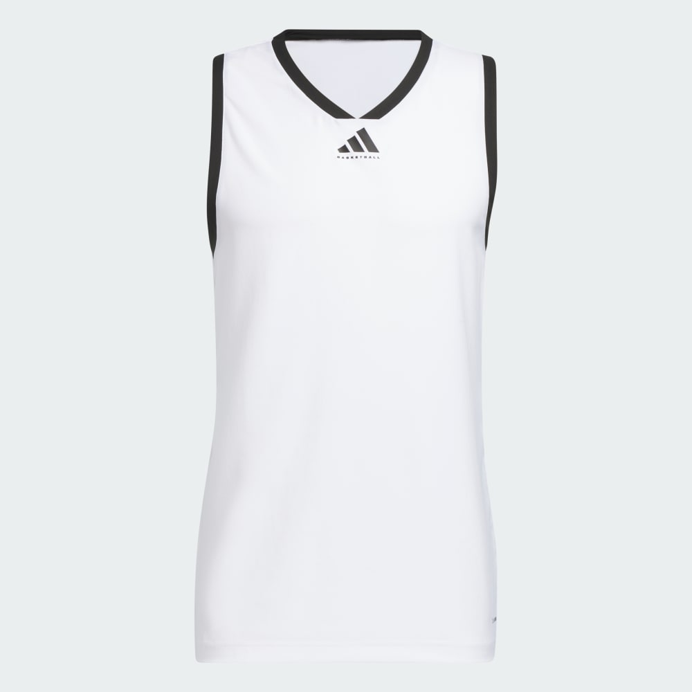Спортивный топ Adidas Crazy Lite Jersey, белый/черный — фото 4