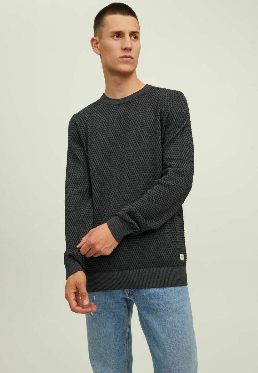 

Свитер JJEATLAS CREW NECK NOOS Jack & Jones, темно-серый меланж