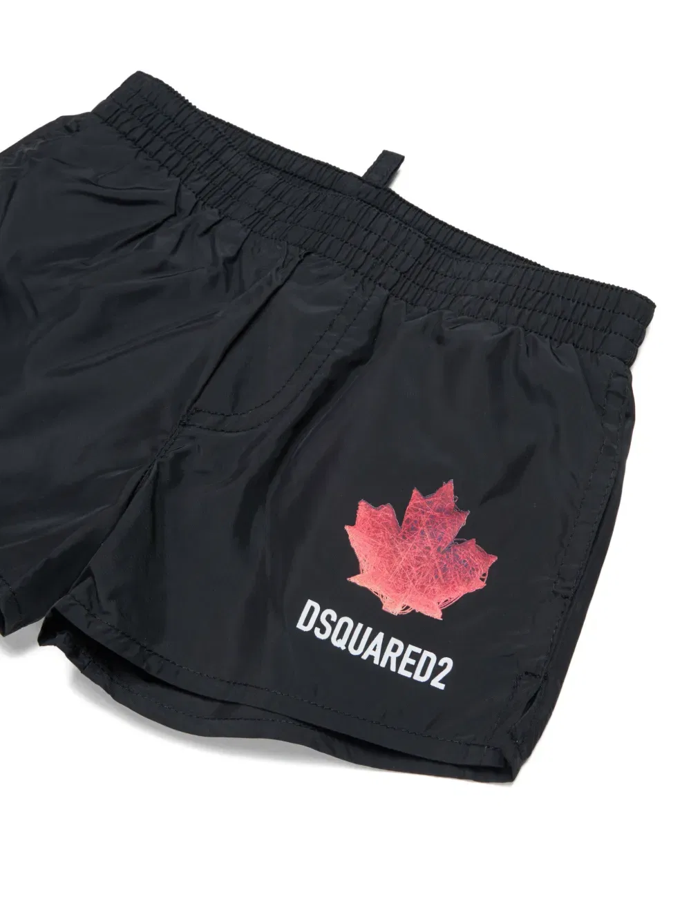 Плавки с принтом в виде листьев Dsquared2 Kids, черный — фото 3