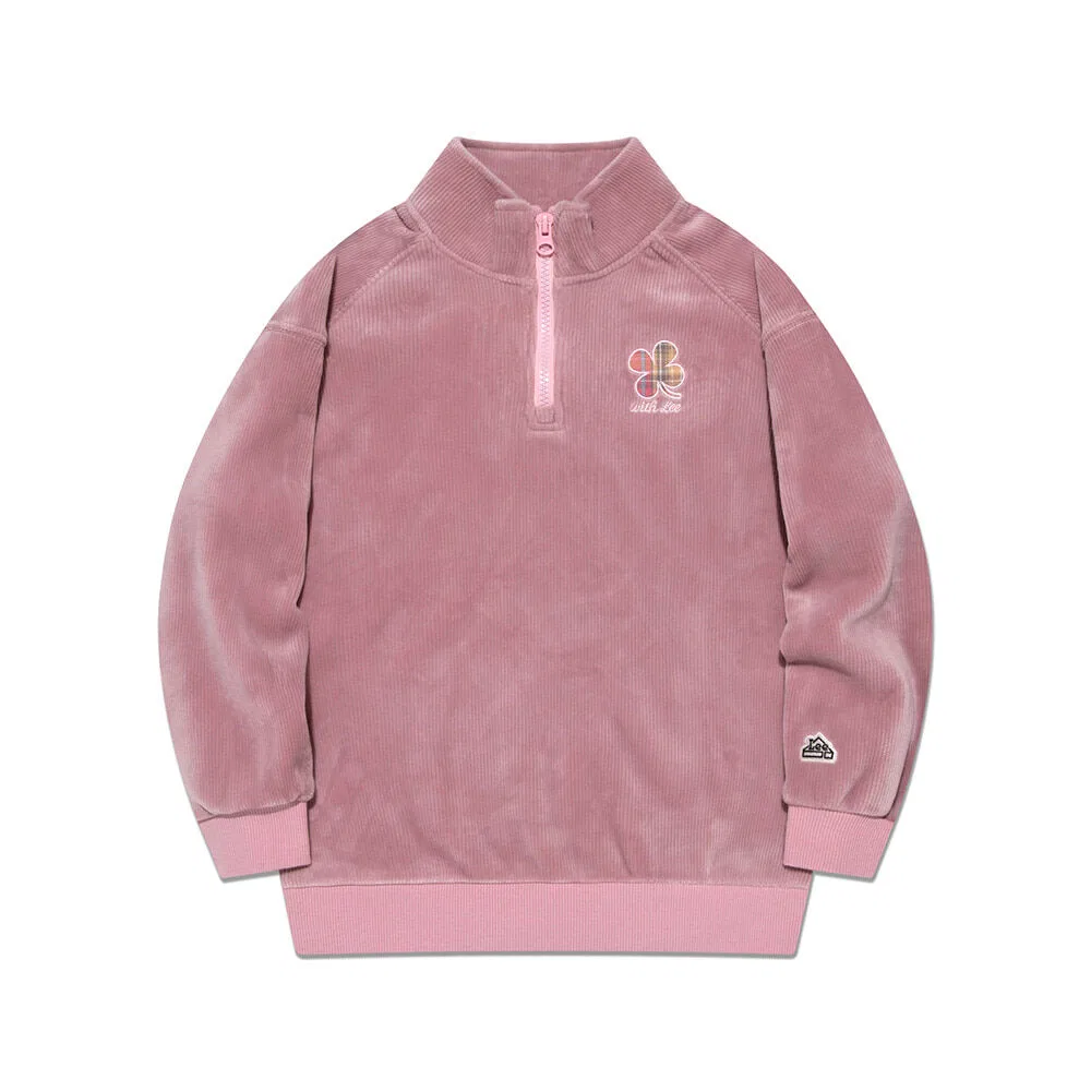 Детский свитшот Lee Kids на молнии с начёсом фиолетовый