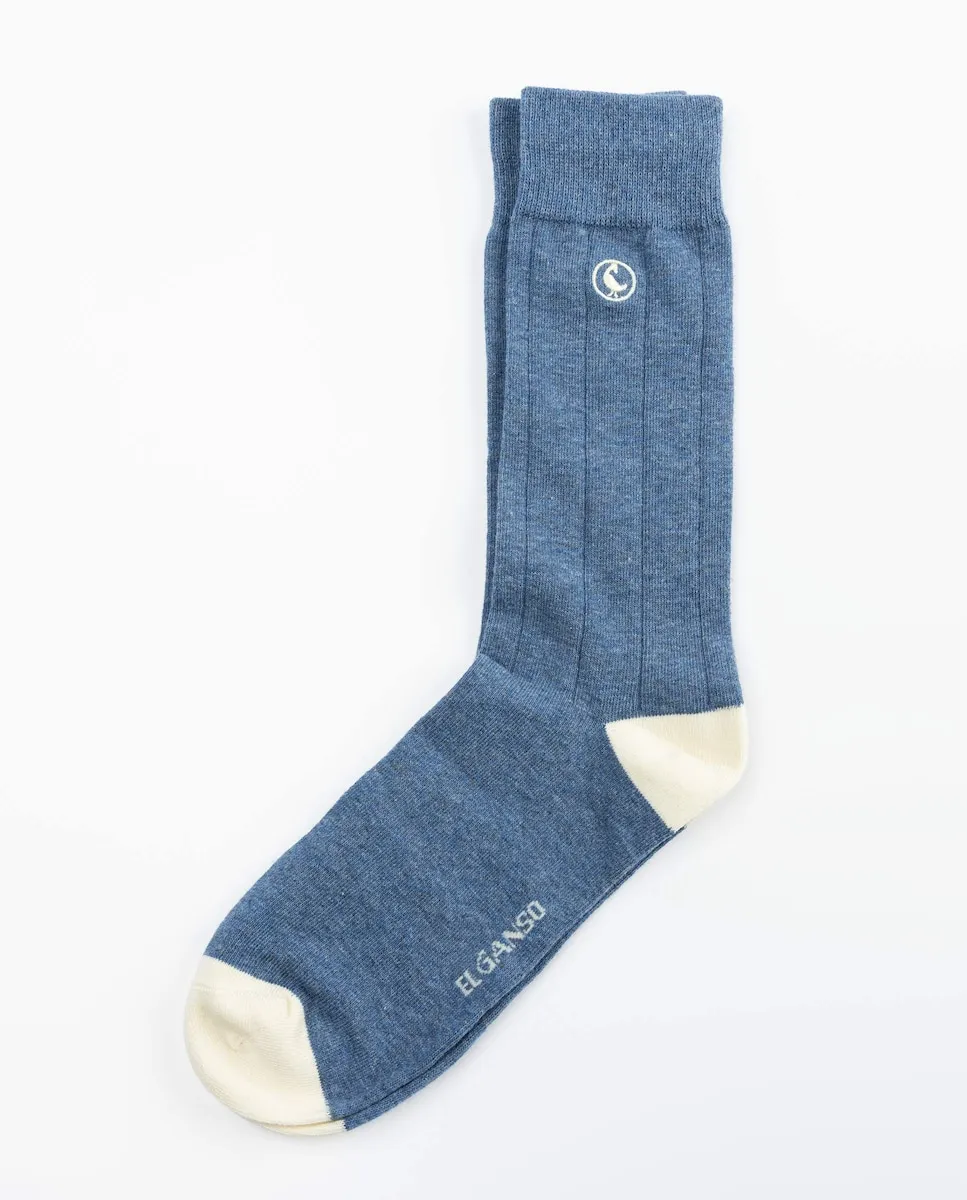 

Мужской носки из хлопка в рубчик El Ganso, синий