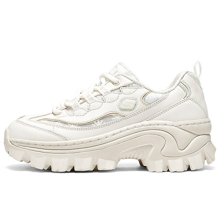 Skechers Туфли на платформе со шнуровкой, низкие, массивные, женские, белые, зеленые