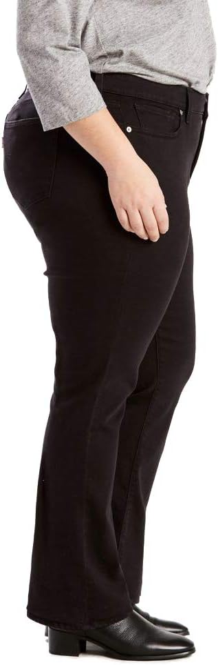 Женские классические прямые джинсы Levi's (большие размеры), Soft Black — фото 2