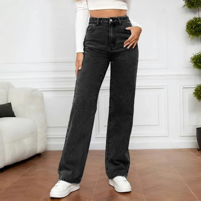 Джинсы High Waisted Straight Leg для женщин — фото 3