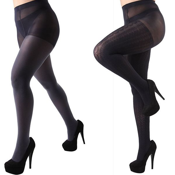 

Утягивающие колготки Heather/Solid, 2 шт Memoi, Burgundy Heather Black