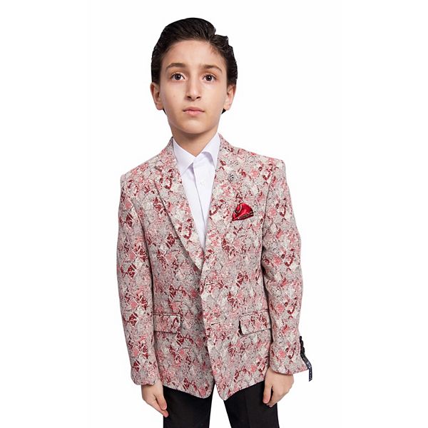 Детская куртка slim fit с выцветшим узором аргайл Elie Balleh