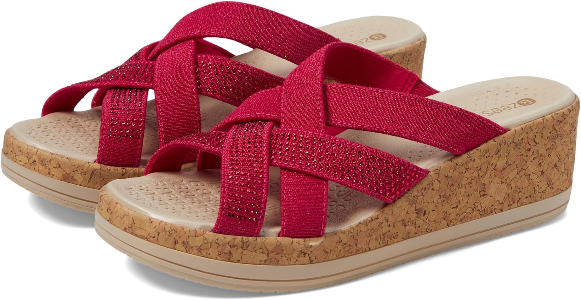 

Сандалии Bzees Reign Wedge Sandals, цвет Magenta Pink