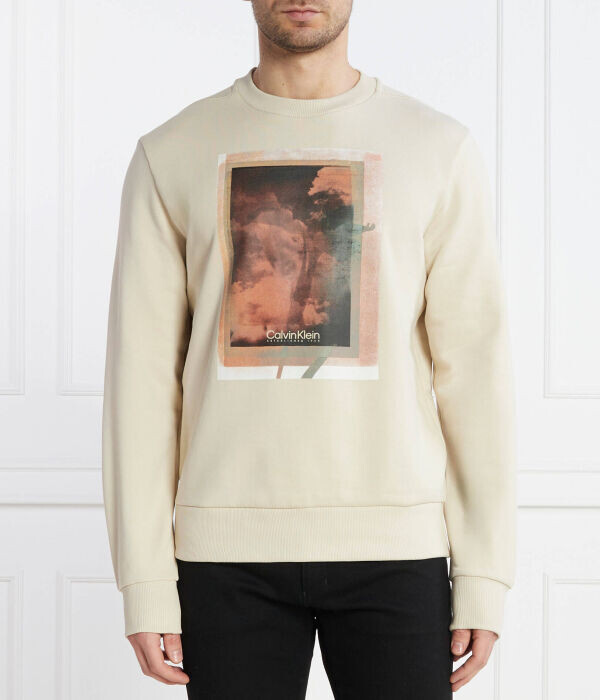 

Толстовка Calvin Klein Regular Fit с изображением, бежевый