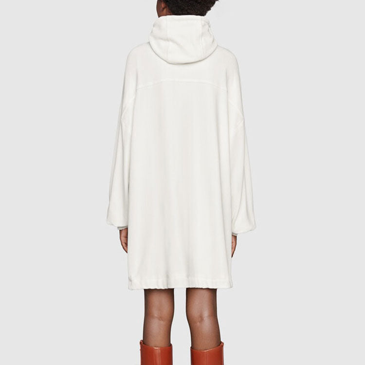 Платье (WMNS) Gucci Cotton dress with chenille Web 'White' — фото 4
