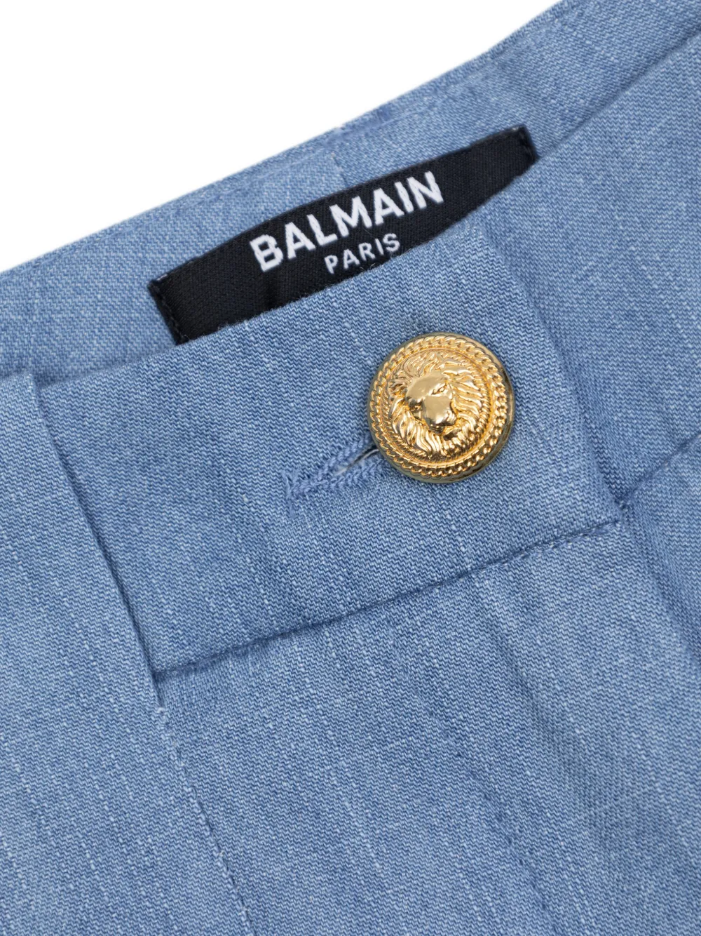 Брюки широкого кроя Balmain Kids, синий — фото 3