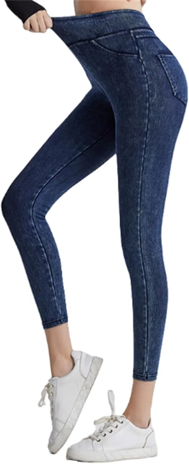 Джинсы с завышенной талией, Stretchy, Dark Blue