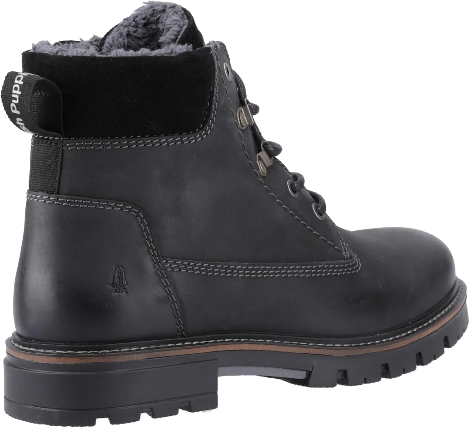 Мужские ботинки Hush Puppies Pier выполнены на шнуровке, черный — фото 4