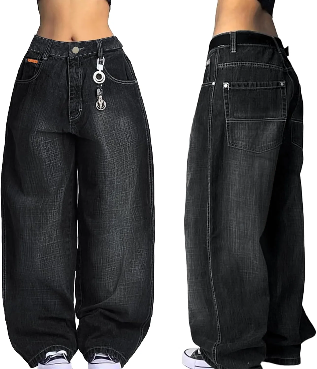 

Женские джинсы low rise baggy в стиле y2k, 90s skater jeans IJFGHSDI