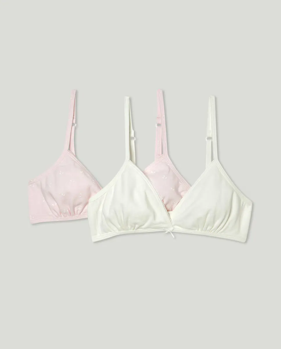 

Комплект из двух топов для девочек Cotton Juice, мультиколор