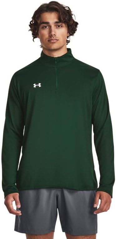 

Under Armour мужская футболка Team Tech 1/4 Zip Loose Royal Blue с длинным рукавом, Forest Green/White, Белый, Under Armour мужская футболка Team Tech 1/4 Zip Loose Royal Blue с длинным рукавом, Forest Green/White