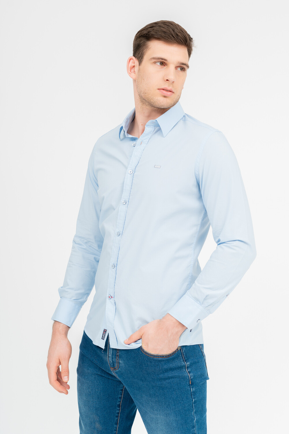 

Рубашка SLIM FIT Budmil, голубой