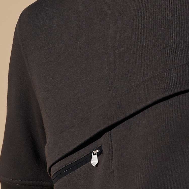 Футболка мужская лакричного цвета Hermes, цвет Licorice color — фото 3