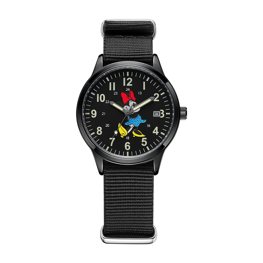 

Disney Часы Quartz Movement Steel Strap Watch Unisex Black Dial, Black MK-13046B2-1