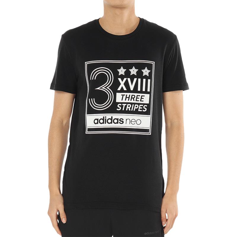 Футболка мужская черная Adidas Neo — фото 2