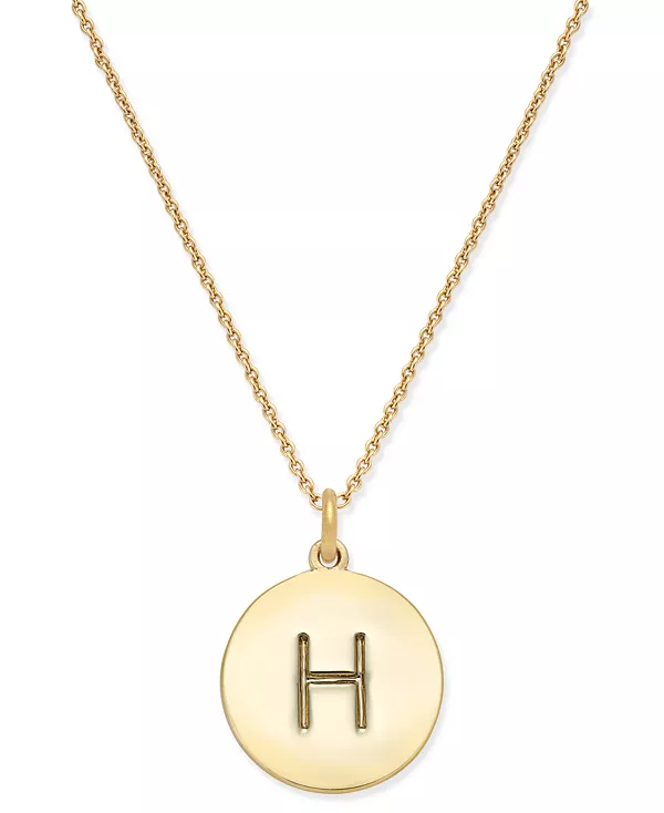 

Ожерелье с подвеской в виде инициалов, позолоченное 12 карат, 17 дюймов + удлинитель 3 дюйма Kate Spade New York, h