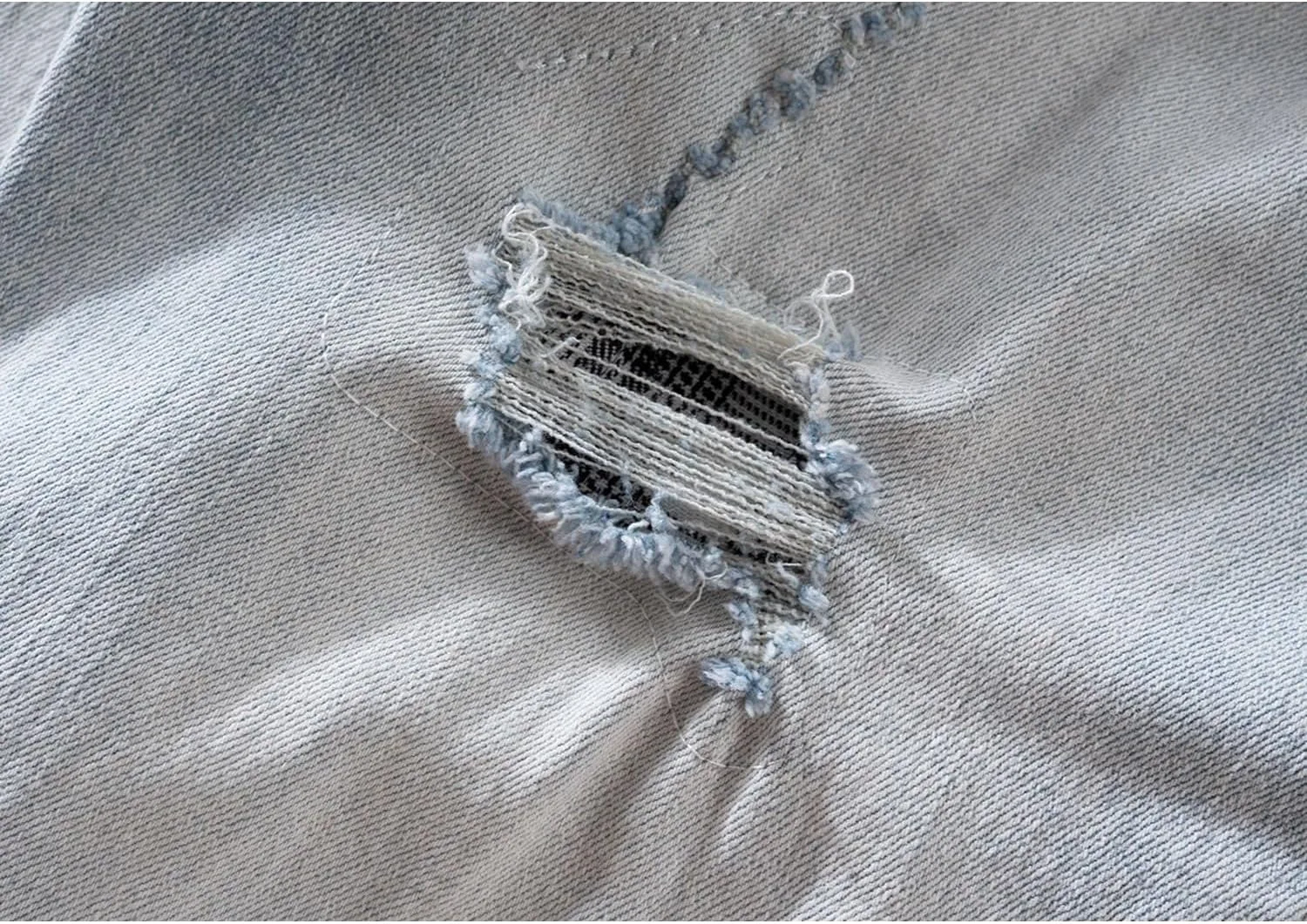 Узкие джинсы с молнией на подоле Unisex Distressed Washed — фото 4