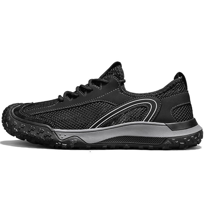 

LINGPAO Мужские черные повседневные туфли с противоскользящей подошвой и устойчивостью к истиранию, цвет Black