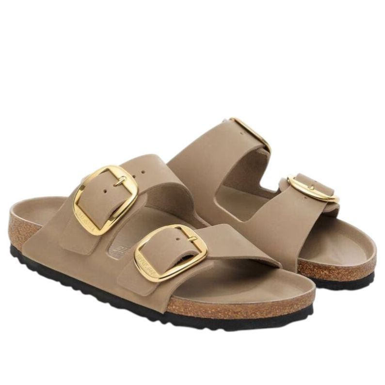 Шлепанцы (WMNS) Birkenstock Arizona Big Buckle Oiled Leather 'Tobacco Brown' — фото 2
