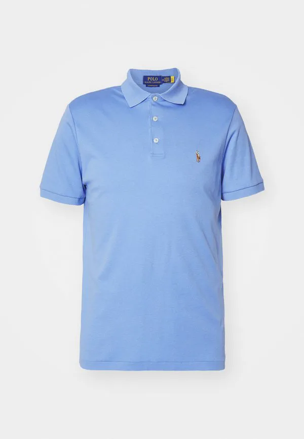 Поло-Рубашка из мягкого хлопка приталенного кроя Polo Ralph Lauren, Sky Blue — фото 4
