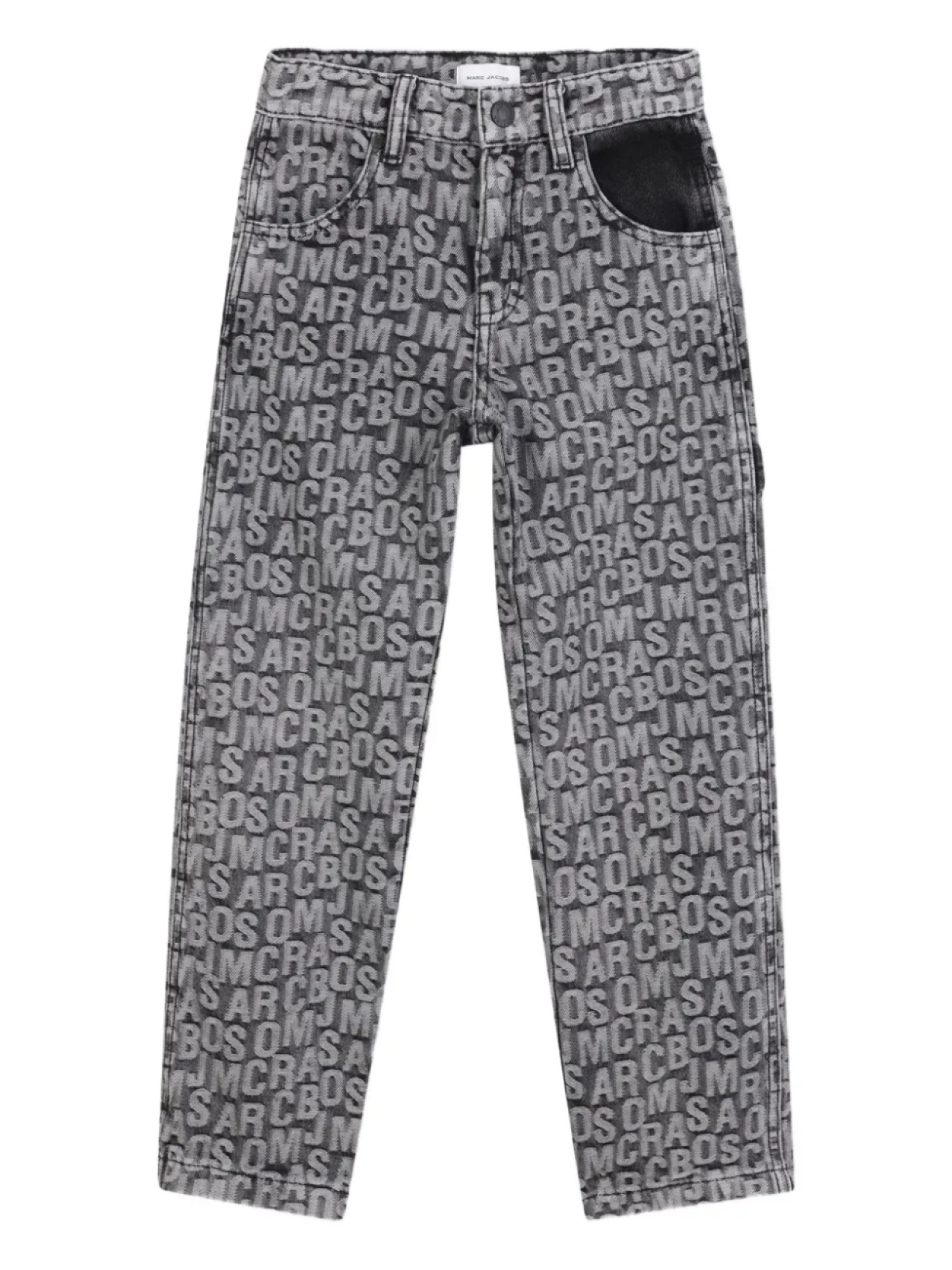 

Marc Jacobs Kids прямые джинсы с логотипом, черный