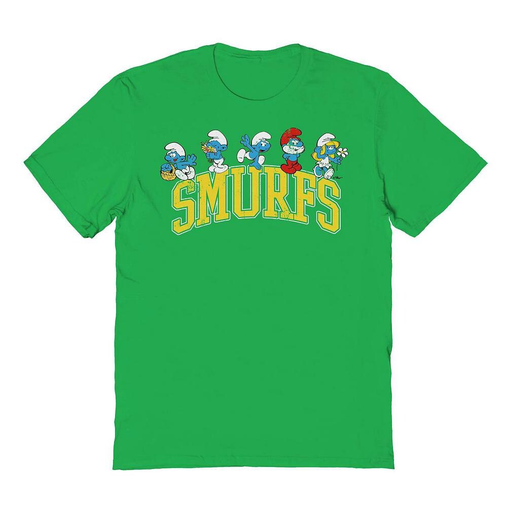 

Мужская университетская футболка с рисунком Smurfs Licensed Character, цвет Irish Green