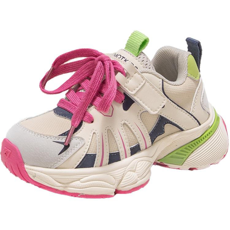 

Низкие износостойкие кроссовки для детей с амортизацией ударов Tongmengqiantian, персиковый/розовый