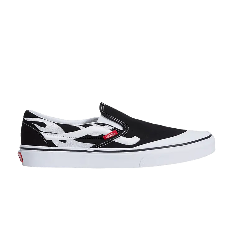 

Кроссовки Vans A$AP Rocky x Classic Slip-On 'Worldwide Pack - Black White Flame', черный