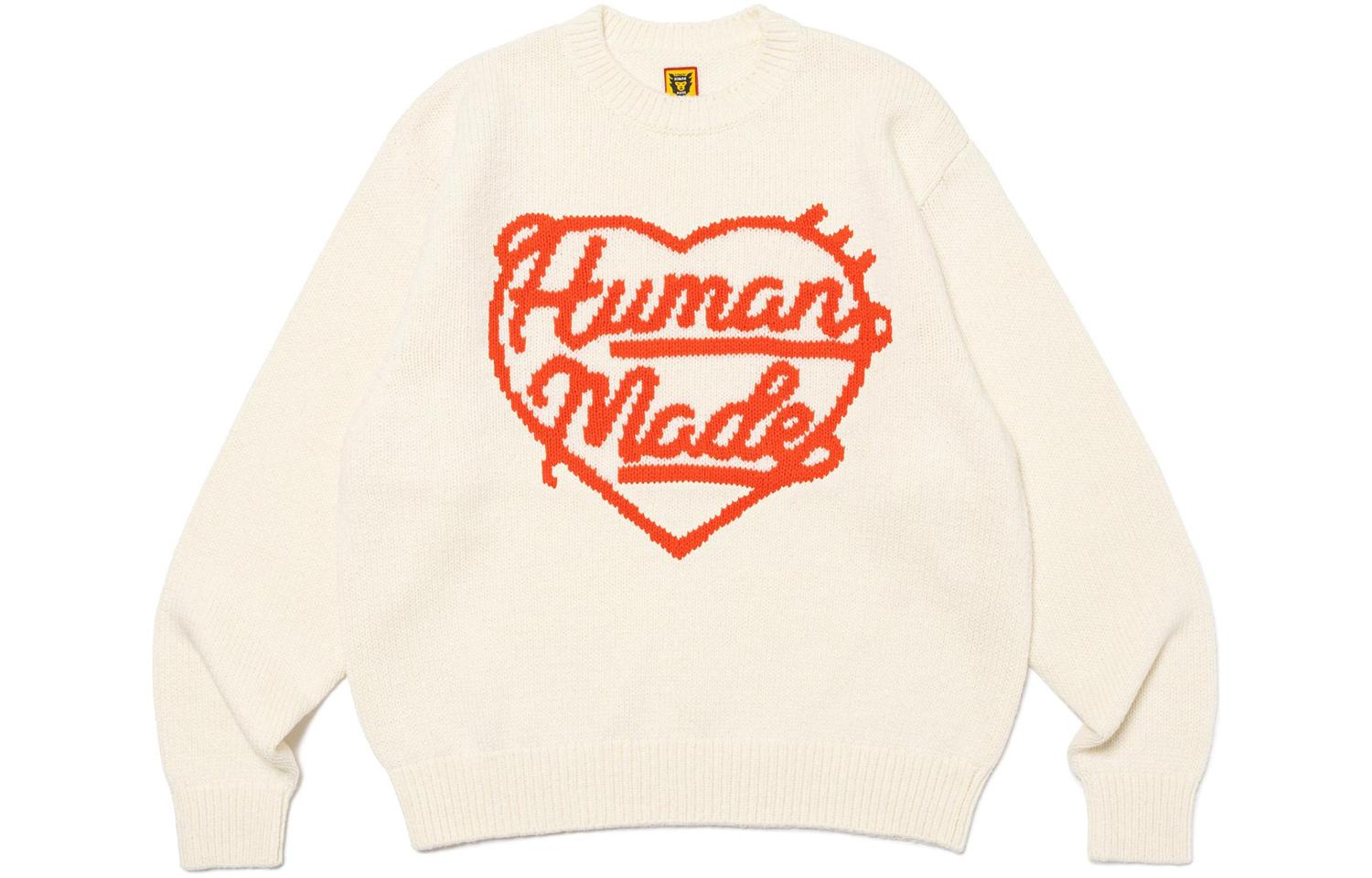 

Свитер с вышивкой в виде сердца HUMAN MADE, черный