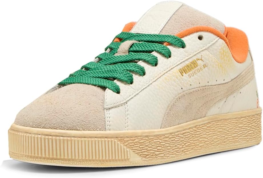 Мужские кроссовки PUMA из замши XL 2 Carrots с шнуровкой, повседневные - бежевые — фото 2
