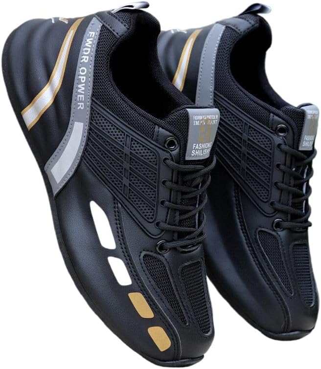 

Мужские спортивные кроссовки большого размера с толстой подошвой. Дышащие и удобные. Противоскользящие и прочные. Подходят для активного отдыха, тренировок в зале и повседневного ношения Fmshi, черный